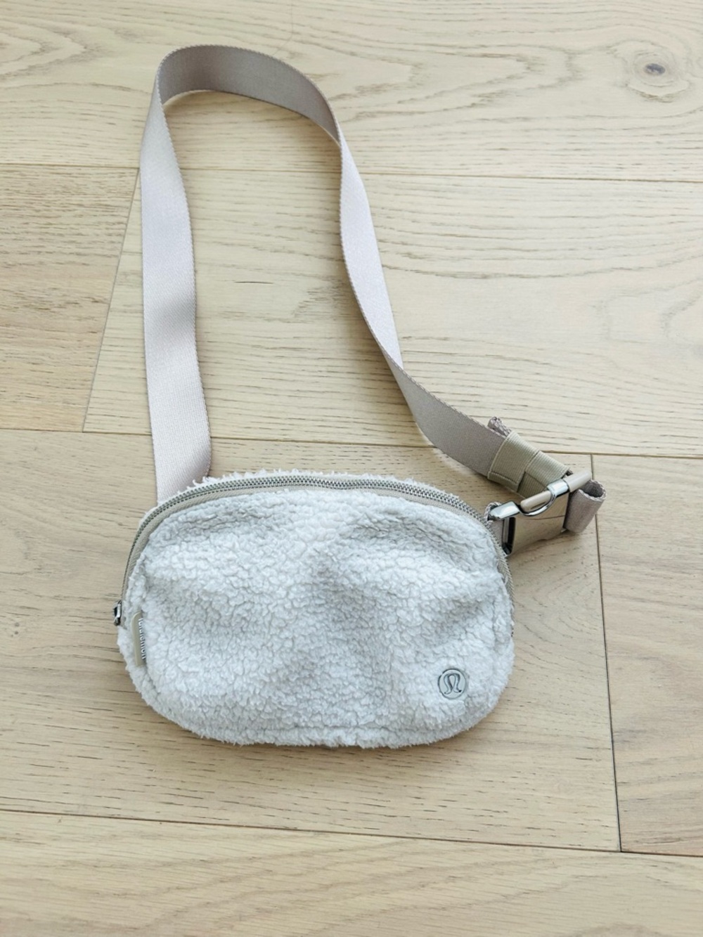 lululemon athletica Cream Sherpa Crossbody Pouch